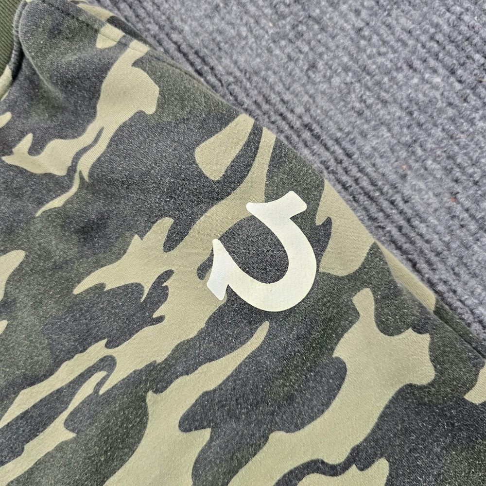 True Religion Jogger Pants Mens 2XL‎ Green Camo Fleece Drawstring Waist Pockets - Picture 10 of 14